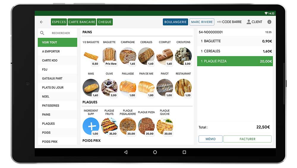 Logiciel caisse Boulangerie et Pâtisserie