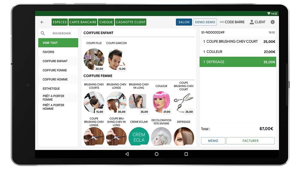 Logiciel caisse Coiffeur – Esthétisme