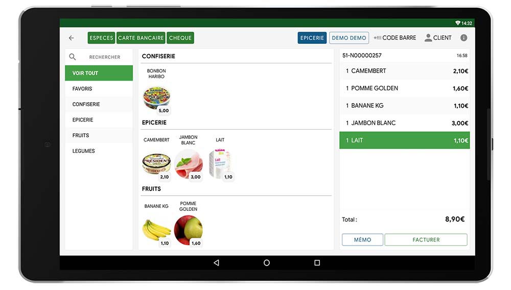 Logiciel caisse Épicerie - Commerce de détail