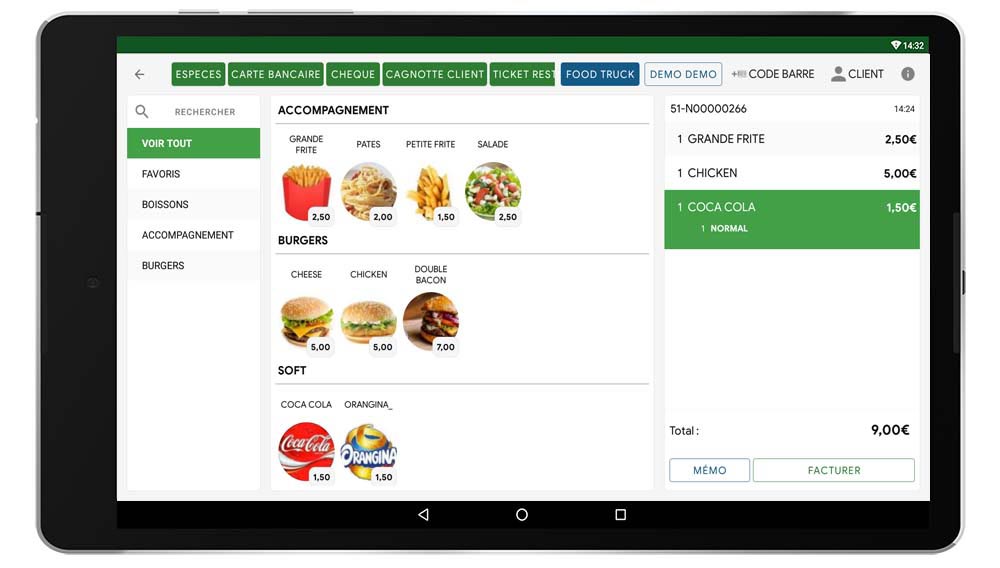 Logiciel caisse food truck