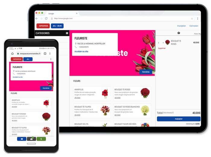 webshop fleuriste